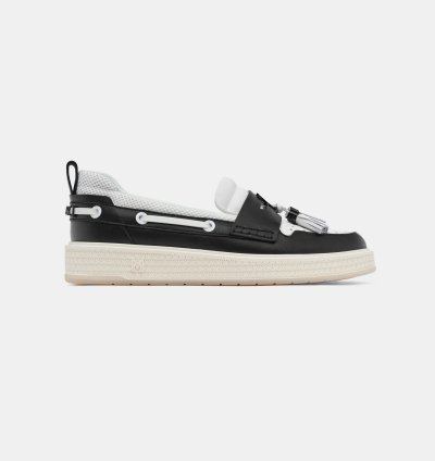 O1s1wg110325 Tassle Hybrid Loafers In White Black