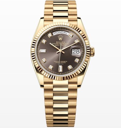 Rolex Day-date 36 Dark Grey Diamond Dial Unworn