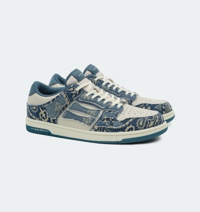 Oc11z0225 Bandana Skel Low-top Sneakers In White Blue