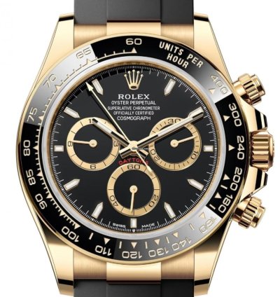 Rolex Daytona 126518ln Yellow Gold Oysterflex Black Dial Unworn 2024