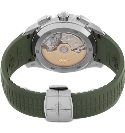 Patek Philippe Aquanaut White Gold Rubber Strap Mens Watch 5968g Box Papers