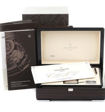 Patek Philippe Aquanaut White Gold Rubber Strap Mens Watch 5968g Box Papers