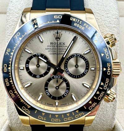 Rolex Daytona 126518ln Yellow Gold Oysterflex Champagne Dial Unworn 2024