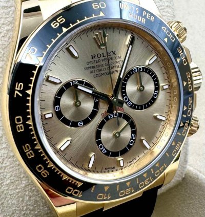 Rolex Daytona 126518ln Yellow Gold Oysterflex Champagne Dial Unworn 2024