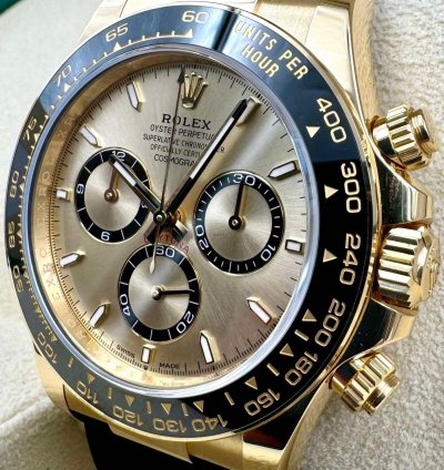 Rolex Daytona 126518ln Yellow Gold Oysterflex Champagne Dial Unworn 2024