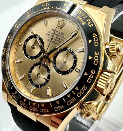 Rolex Daytona 126518ln Yellow Gold Oysterflex Champagne Dial Unworn 2024