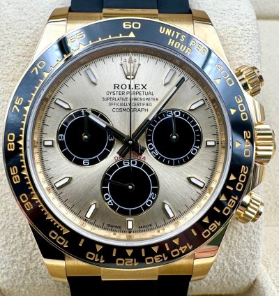 Rolex Daytona 126518ln Yellow Gold Oysterflex Champagne Yml Dial Unworn 2024