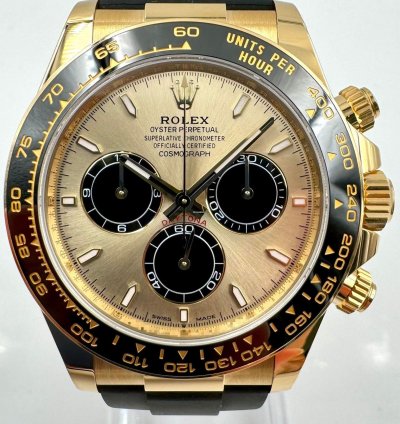 Rolex Daytona 126518ln Yellow Gold Oysterflex Champagne Yml Dial Unworn 2024