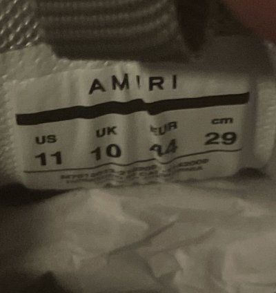 Rare Amiri Bone Runner Grey