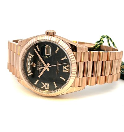 Rolex Day-date 36 Eisenkiesel Diamond Roman