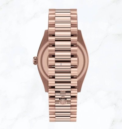 Rolex Day-date 36 Everose Gold Brown Roman Ombr Dial new Unworn