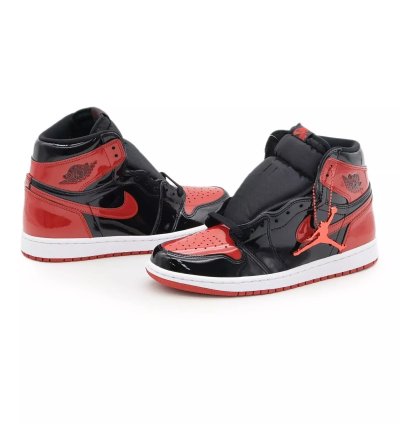 Nike Air Jordan 1 Retro High Og Patent Bred Varsity Red Black 555088-063