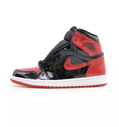 Nike Air Jordan 1 Retro High Og Patent Bred Varsity Red Black 555088-063