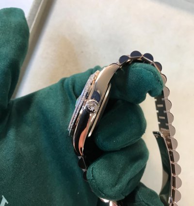 Rolex Day-date 36 Everose Gold Diamond President Slate 128345rbr-0052