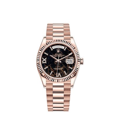 Rolex Day-date 36 Everose Gold Eisenkiesel Dial President Bracelet Fluted Bezel Roman Dial