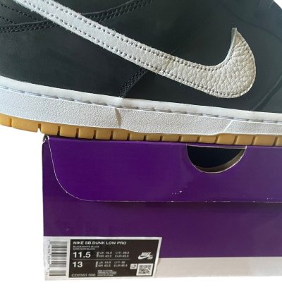 Nike Sb Dunk Low Pro Black White Gum