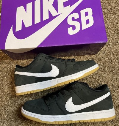Nike Sb Dunk Low Pro Black White-black