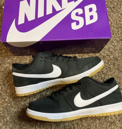 Nike Sb Dunk Low Pro Black White-black