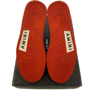 Skel Top High Sneakers In White Red