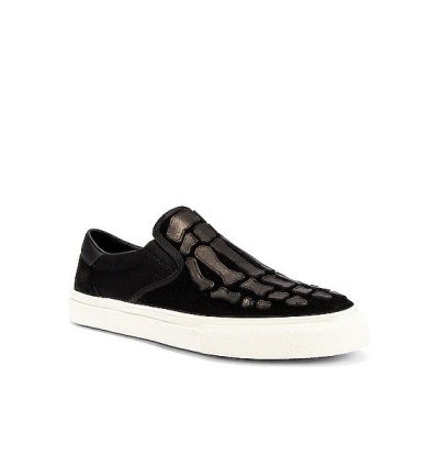 Skeleton Bones Slip On Leather Suede Shoe Sneaker