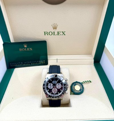 Rolex Daytona 126519ln White Gold Oysterflex Black Dial Unworn 2024