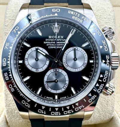 Rolex Daytona 126519ln White Gold Oysterflex Black Dial Unworn 2024