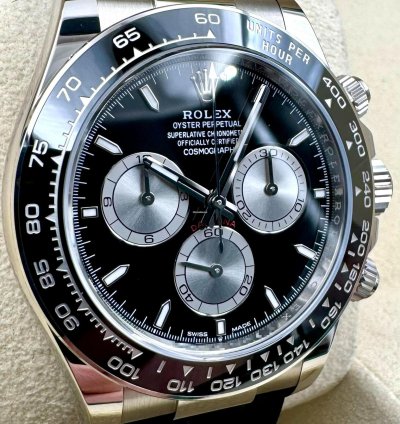 Rolex Daytona 126519ln White Gold Oysterflex Black Dial Unworn 2024