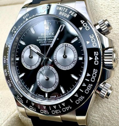 Rolex Daytona 126519ln White Gold Oysterflex Black Dial Unworn 2024