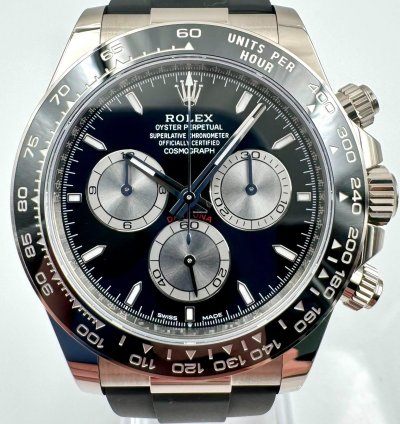 Rolex Daytona 126519ln White Gold Oysterflex Black Dial Unworn 2024