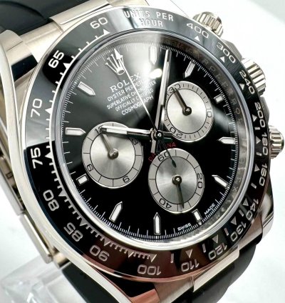Rolex Daytona 126519ln White Gold Oysterflex Black Dial Unworn 2024