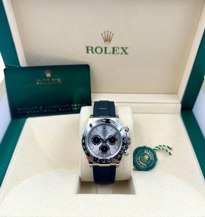 Rolex Daytona 126519ln White Gold Oysterflex Silver Dial Unworn 2024