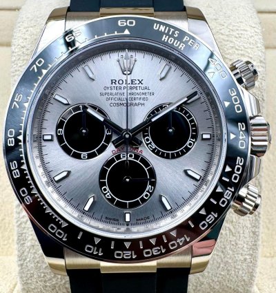 Rolex Daytona 126519ln White Gold Oysterflex Silver Dial Unworn 2024
