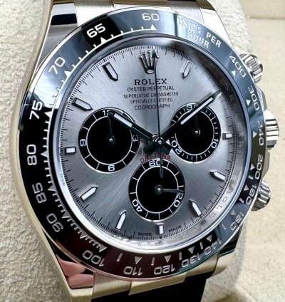 Rolex Daytona 126519ln White Gold Oysterflex Silver Dial Unworn 2024
