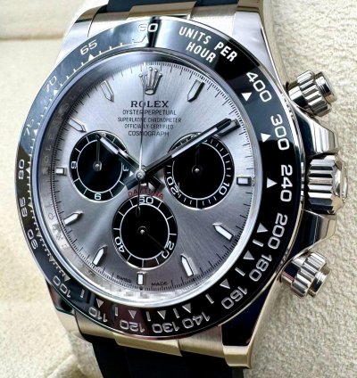 Rolex Daytona 126519ln White Gold Oysterflex Silver Dial Unworn 2024