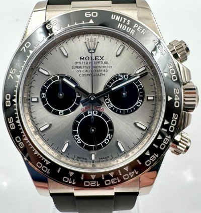 Rolex Daytona 126519ln White Gold Oysterflex Silver Dial Unworn 2024