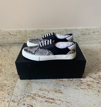Snake Lace Up Sneakers Low Top In Multicolor