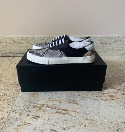 Snake Lace Up Sneakers Low Top In Multicolor