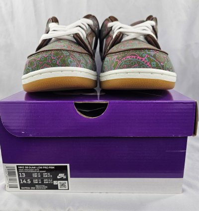 Nike Sb Dunk Low Pro Premium Paisley Brown Men Brand New