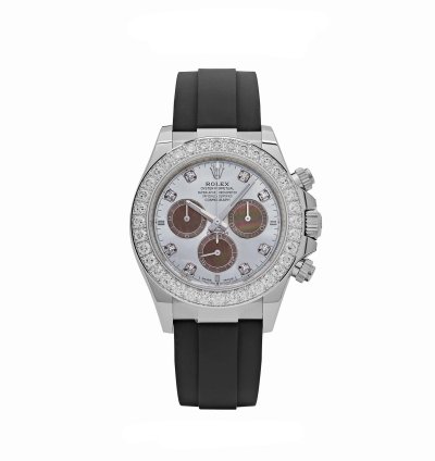 Rolex Daytona 126589rbr White Gold Diamond Mother Of Pearl Dial Diamond Bezel