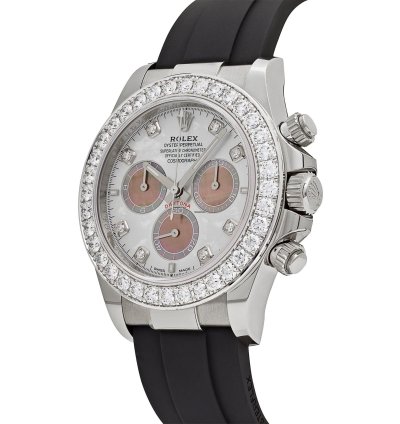 Rolex Daytona 126589rbr White Gold Diamond Mother Of Pearl Dial Diamond Bezel