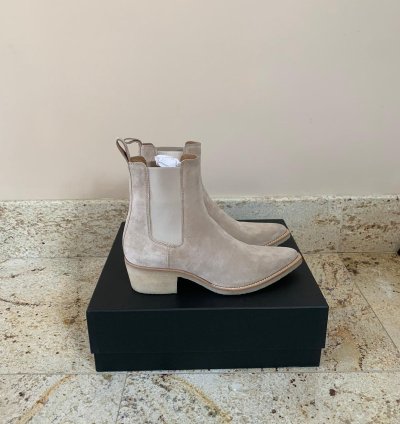 Suede Crepe Sole Boots In Tan
