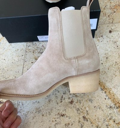 Suede Crepe Sole Boots In Tan