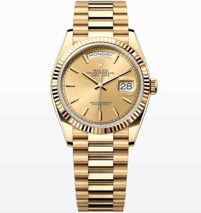 Rolex Day-date 36 Gold Index Dial Unworn