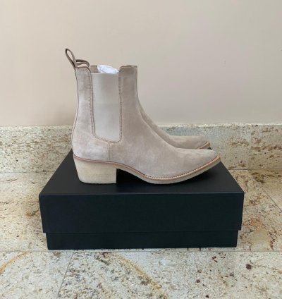 Suede Crepe Sole Boots In Tan