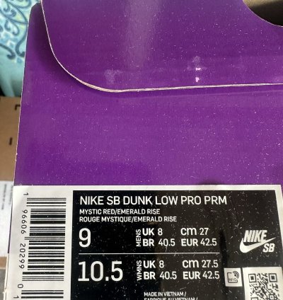 Nike Sb Dunk Low Pro Prm Mystic Red Rosewood