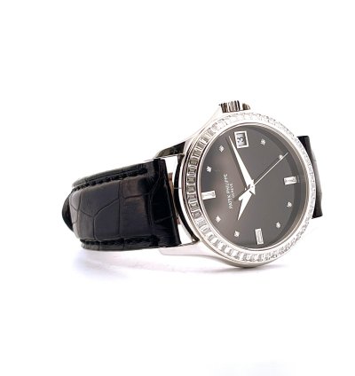 Patek Philippe Calatrava Baguette Diamonds Ref 5118p Rare Platinum Very Good Condt 2007