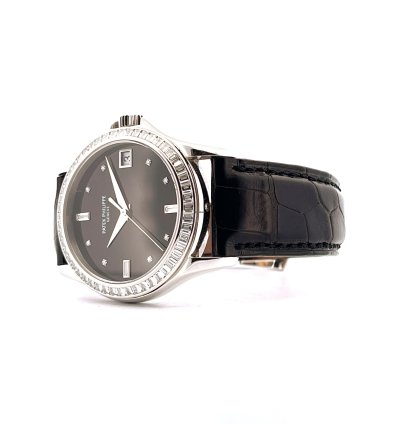 Patek Philippe Calatrava Baguette Diamonds Ref 5118p Rare Platinum Very Good Condt 2007