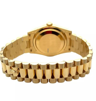 Rolex Day-date 36 Gold President Watch Bracelet 36mm White Dial Roman Numeral