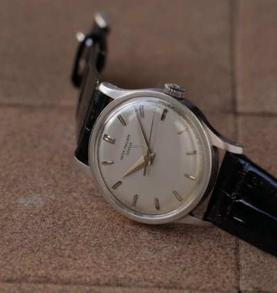 Patek Philippe Calatrava Big Calatrava Raised Enamel Signature Bullet Silver Dial Geneva Seal