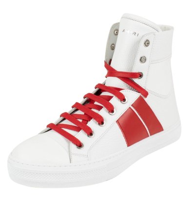 Sunset White Red Leather Sneakers Shoes Size 13 Us